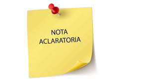 NOTA ACLARATORIA SOBRE LA CONVOCATORIA DE PLAZAS ACTIVA